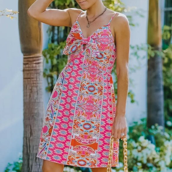 VACAY VIBES Paisley Print Dress pink - Picture 2 of 8